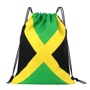 Man and Women Drawstring Backpack Waterproof Gym Sports Trave String Bag Cheer Bag Jamaican Afro Rasta Lion