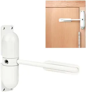 Door Closer Automatic Safety Spring Door Closer  Easy to Install to Convert Hinged Doors to Self-Closing White