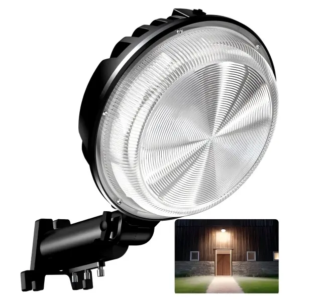 20000LM High Lumen Brightness LED Barn Light with Photocell Sensor - Dusk-to-Dawn Outdoor Security Shop Light, 0–150° Aim Control Adjustable Lighting Options, Aluminum Alloy & High Transmittance Plastic Fixture, Cut Power Use, Farmhouse/Yard Use