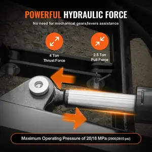 VEVOR Hydraulic Top Link Cat. 2-28-5/16 in, 19-11/1628 in), Hydraulic Cylinder with 2 Hoses G3/8 Check Valve