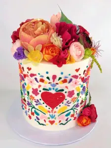 Otomi Heart Stencil 11.5 x 5.5 inches