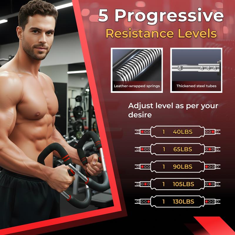 Twister Arm Trainer Adjustable Multi-functional Portable Arm Workout Tool for Chest Shoulders Strength & Back Built to Push Limits Includes Storage Bag