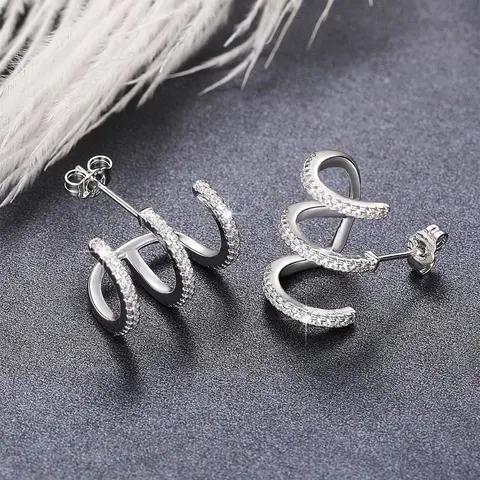 Fashion Rhinestone Decorated Stud Earrings, Casual Jewelry for Women, Simple Jewelry for Party, Trendy All-match & Exquisite Jewelry for Gift