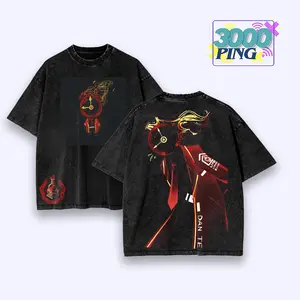 Limbus Company Dante Clock Head Vintage Bootleg Inspired Wash Tee, Retro Anime RPG Gaming Graphic Unisex T-Shirt, Project Moon Chibi Throwback Heavyweight Sweatshirt, Steampunk Manager Nostalgia Oversized Streetwear Hoodie And Tank Top