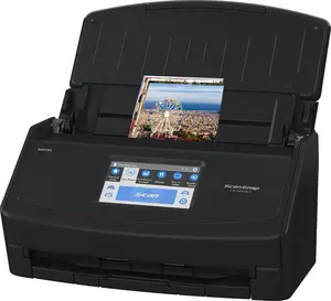 Scansnap Ix1600 Wireless or USB High-Speed Cloud Enabled Document, Photo & Receipt Scanner with Large Touchscreen and Auto Document Feeder for Mac or PC, 17 Watts, Black PFU Limited