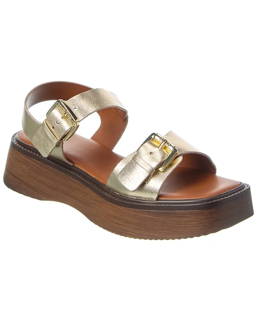 Dune London Luno Leather Platform Sandal