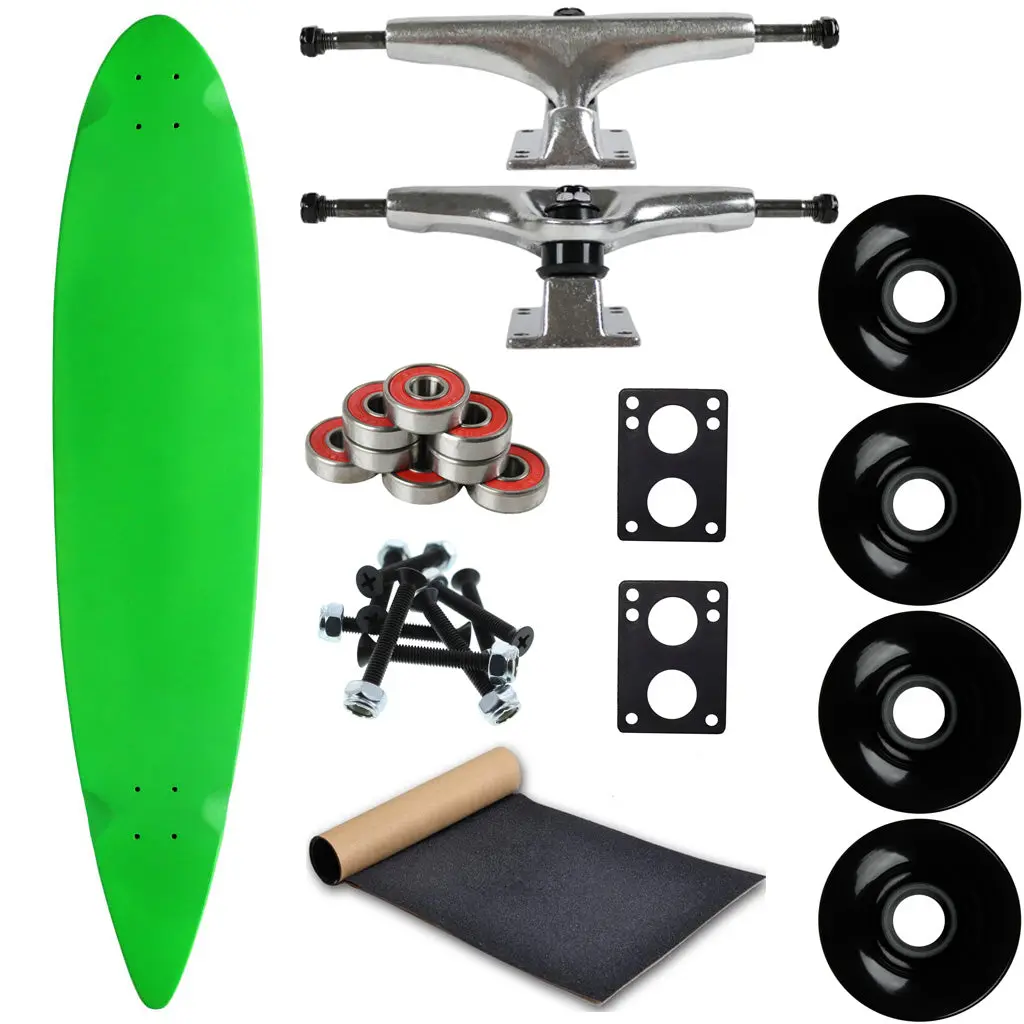 Moose Longboard Complete 9" x 43" Pintail Neon Green