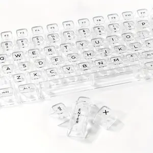Aston DigitalTransparency Keycaps,SC PC Keycap Set for Mechanical Keyboard,139 Keys,Compatible with Cherry MX, Gateron, Kailh, Outemu,Marlins, Custom Keycaps, Typing Experience Upgrade, Minimalist Keycaps, Longlasting Keycaps, Durable Keycaps