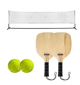 Carbon Fiber Foam Core Pickleball Paddle Franklin Sports Half Court Size Pickleball Net by Franklin Pickleball - Includes 10ft Net, (2) Paddles, and (2) X-40 USA Pickleball Approved Pickleballs