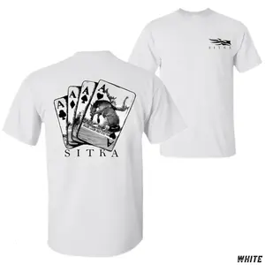 Rodeo Short Sleeve Classic Soft Stylish T-Shirt - 4 Aces Playing Card Graphic, Bull Riding Scene, Unisex Western Country Casual Cowboy Top, Gift for Rodeo Fans - KitchenEra