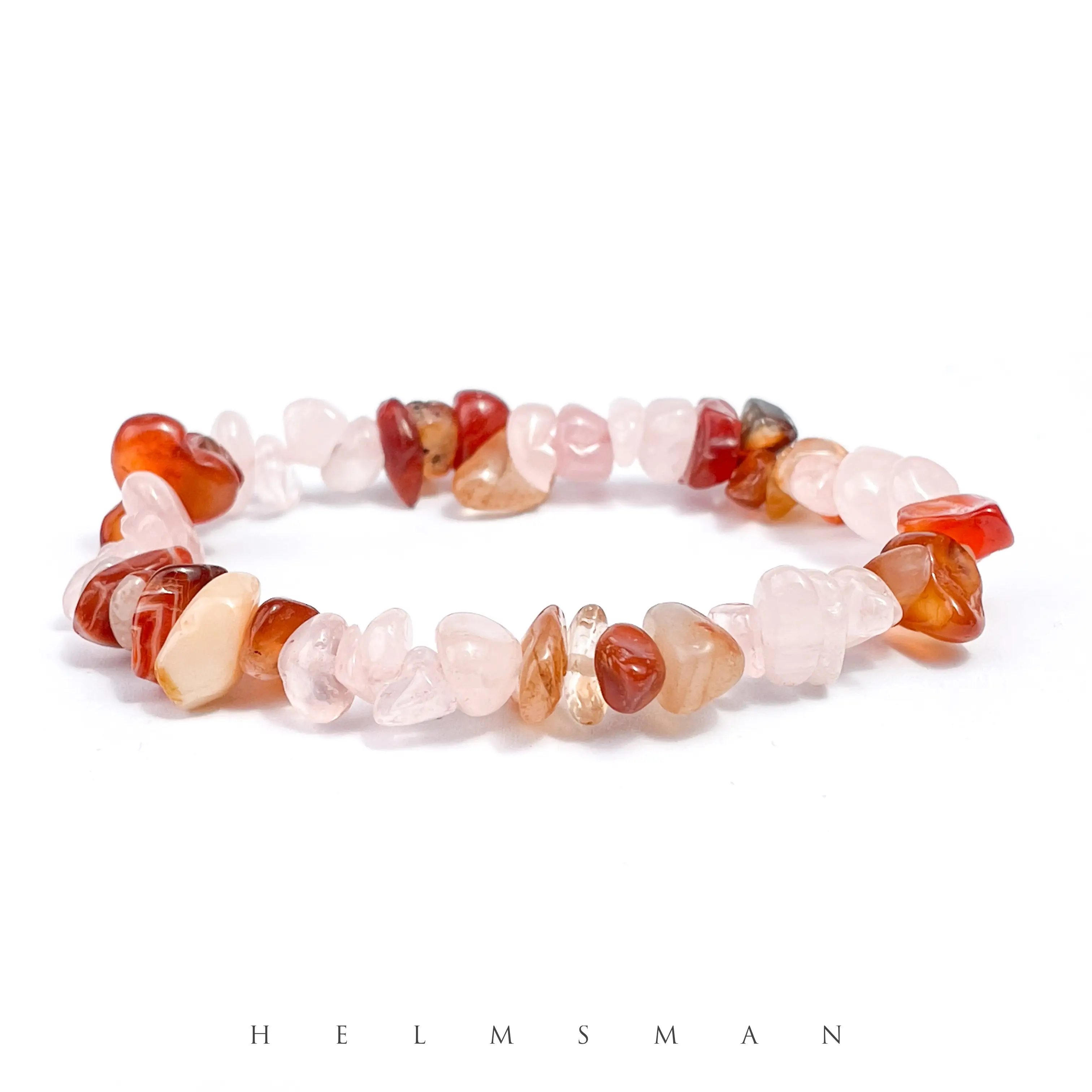 [Direct Buy] 1 Count Rose Quartz with Carnelian Chip Bracelet