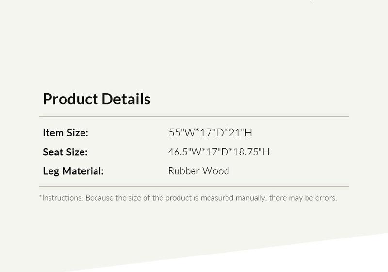 Hulala Jonas Contemporary Mudroom Bench with Unique Piano Key Accents, Sturdy Rubber Wood Legs, Thick Padded Cushion, Modern Design & Entryway Fit, Footstool