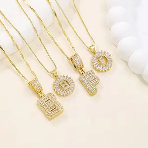 2 Count initial Letter Necklace Set with Zirconia Stones| Golden/Silver Bubble  Necklaces for Women| Iced Out  Necklace For Men| Birthday Gifts Anniversary Gift|  Letter Alphabet Necklace Zircon Stone pendant necklace initial zirconia stone
