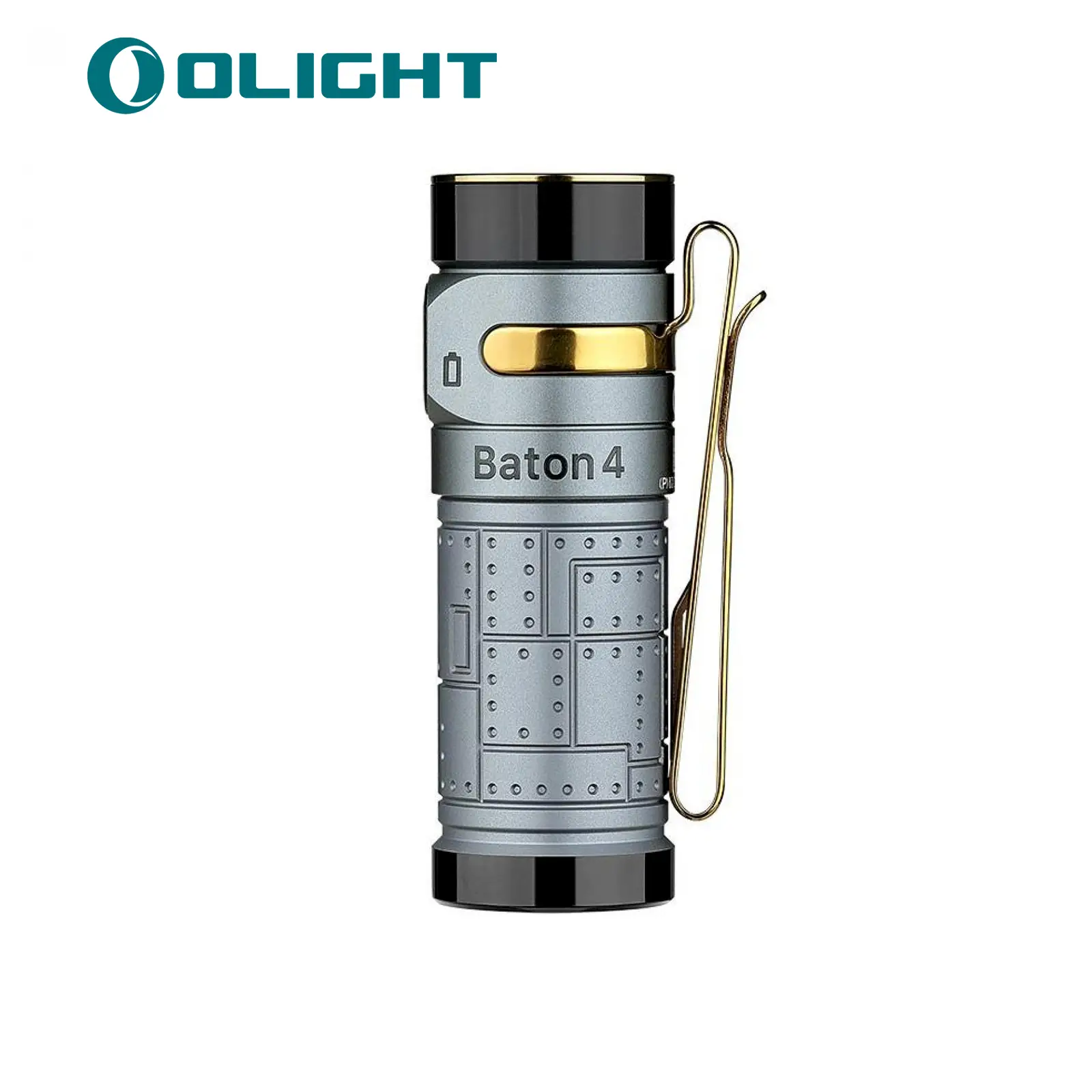 OLIGHT Baton4 Rechargeable EDC Flashlight, LED Pocket Flashlight 1300 Lumens with Magnetic Charging Cable, Small Powerful Bright Flashlight IPX8