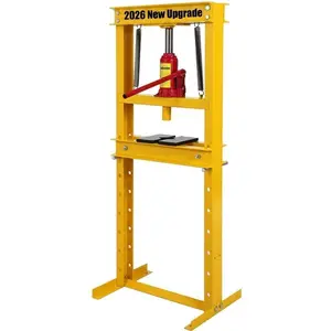 Heavy Duty Hydraulic H-Frame Shop Press – 12 Ton Capacity – Adjustable Stamping Plates, Built-In Relief Valve – Floor Model – Perfect for Bending, Straightening, Bearing Work