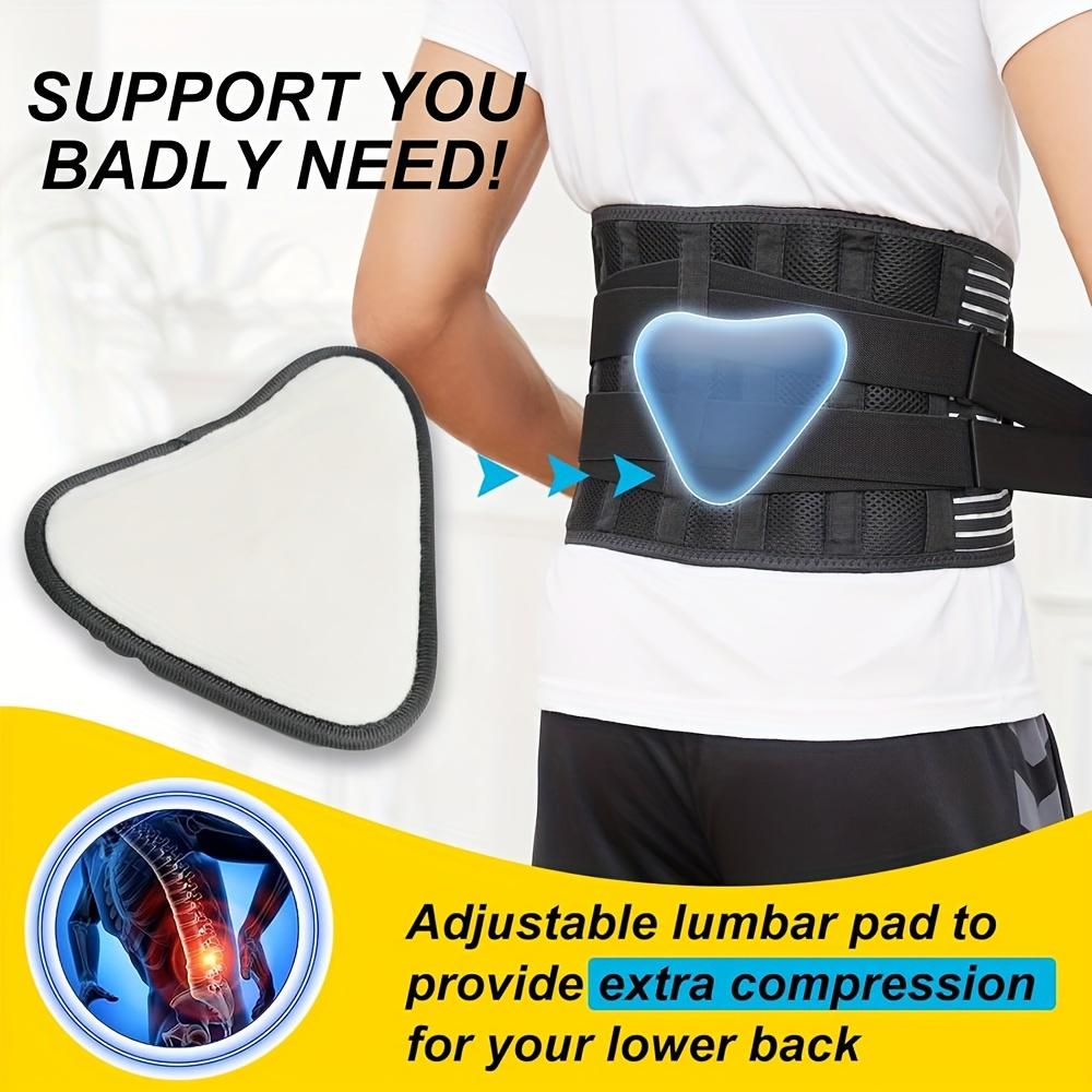 1pc Adjustable Dual Elastic Straps For Women & Men Breathable Lower Back Brace For Lower Back Support, Lumbar Support Belt With Lumbar Pad