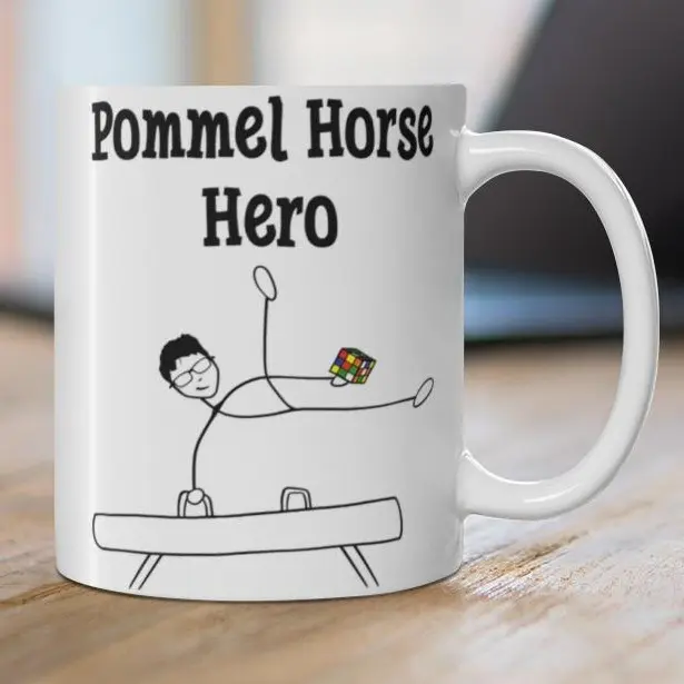 Pommel Horse Hero Mug - Gymnastics Crowd Favorite - 11oz Ceramic Coffee Mug - Drinkware