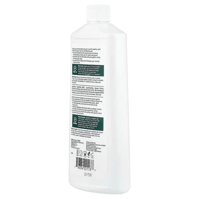 Desert Essence Tea Tree Oil Mouthwash, Spearmint, 16 fl oz (473 ml)