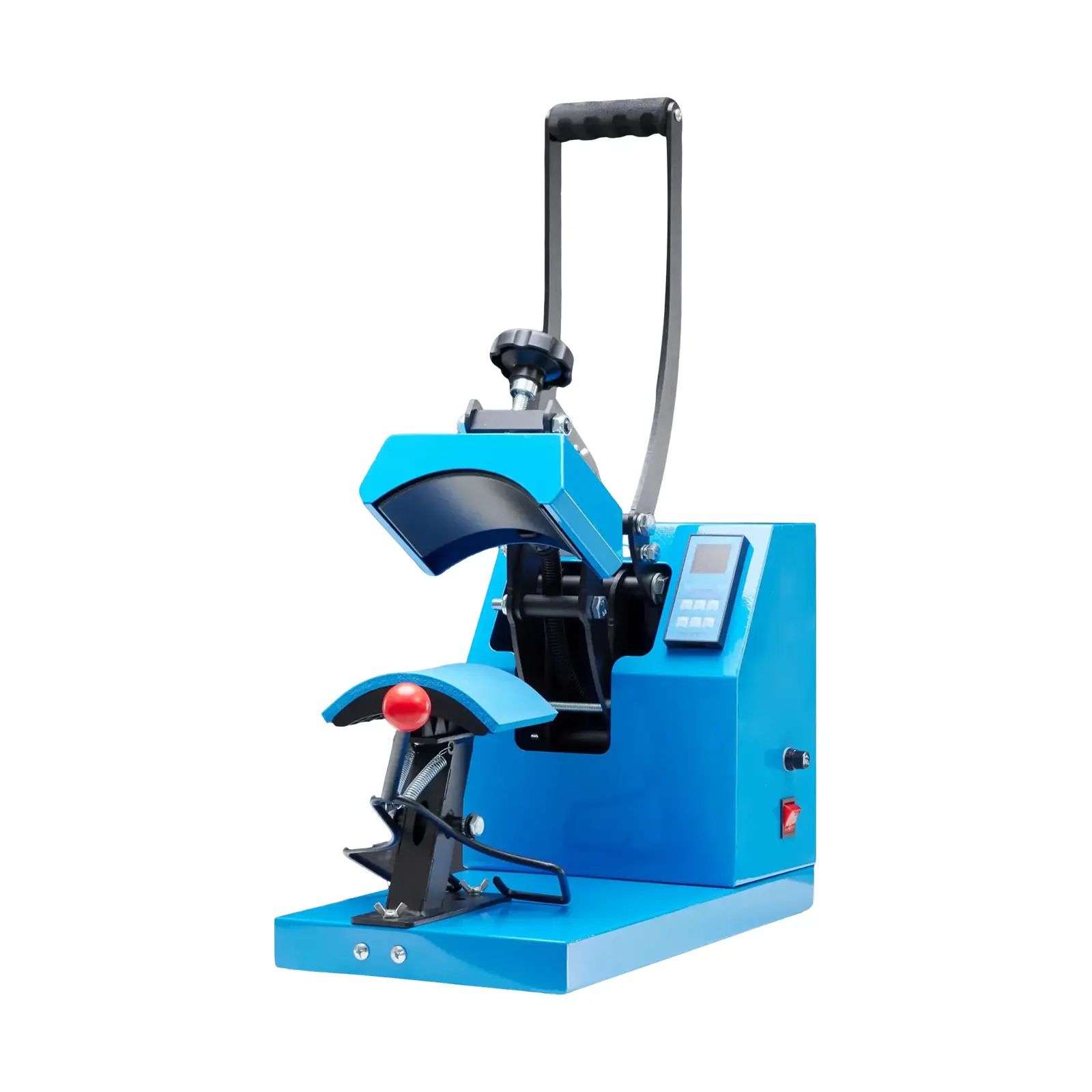 Professional Hat Heat Press Machine for Caps, 3.2"x5.5" PTFE-Coated Plate, LCD Display, 570°F Max Temperature, Memory Mode