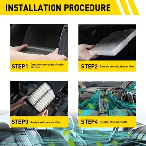 1Set Engine And Cabin Air Filter Compatible with for HYUNDAI Elantra 2012-2017 And for KIA Forte 2014-2018, Part Numbers 28113-2S000 And 97133-SH000.