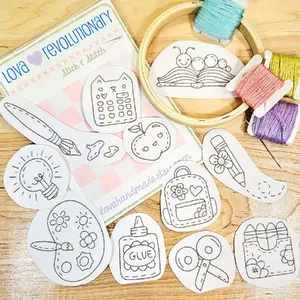 Stitch and Stitch Back to School Embroidery Pattern Set