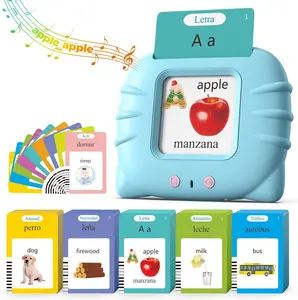 Talking Flash Cards for Toddlers 1 2 3 4 Year Olds, Montessori Language Learning , Pocket Speech Therapy and Autism Playthings, Children's Sensory Educational Device