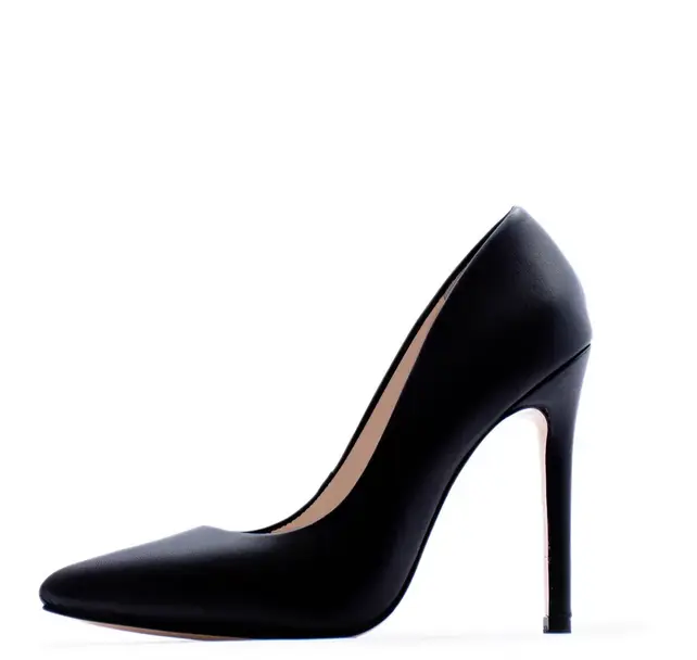 Heels For Men & Non-Binary | Lidia Talavera High Heel Pumps for Men, Women, and Nonbinary | Renata Black Pointed Toe Pump