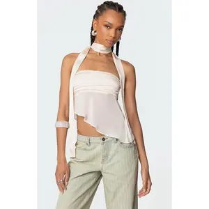 Edikted Women's Asymmetric Two Piece Scarf Top