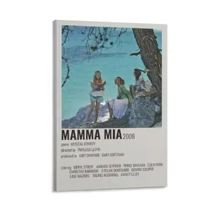 Movie Mamma Mia Vintage Canvas Poster Poster Canvas Wall Art For Bedroom Decor Bar Office Room Decor Gift