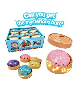 Expressive Dumpling Squishy - Blind Box, Mysecret Bun Fidget Toy, Soft TPR Material, Stress Relief, Unboxing Surprise, Random Style per Pack.Valentine's Day and Easter gifts, suitable for children to exchange gifts-1pcs dumplings