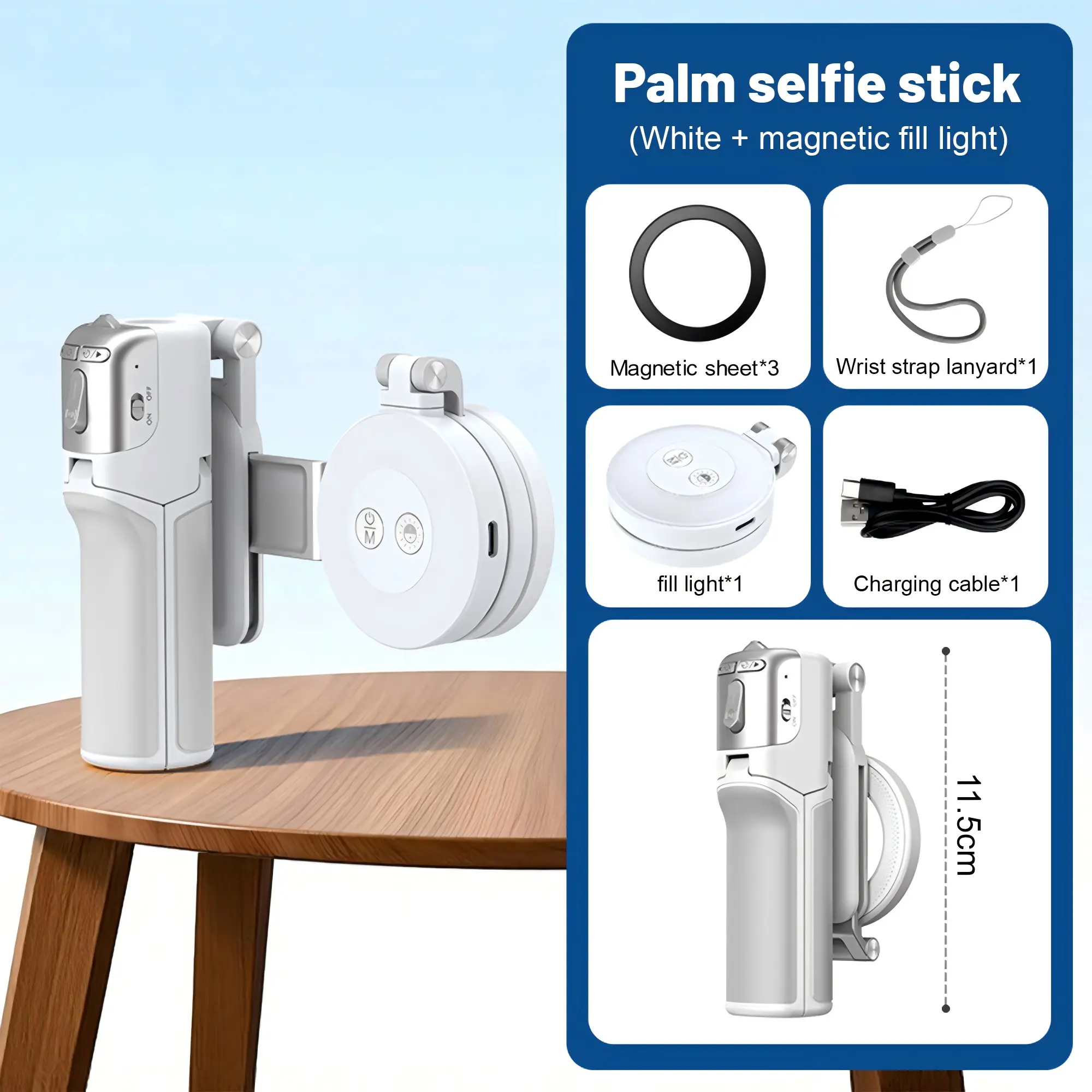 Selfie Kit+Light-White
