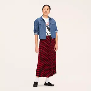 Women's Buffalo Check Midi A-Line Pleated Skirt - Woolrich