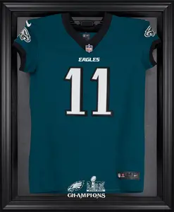 Philadelphia Eagles Black Framed Super Bowl LIX Champions Jersey Logo Display Case - Fanatics Authentic Certified