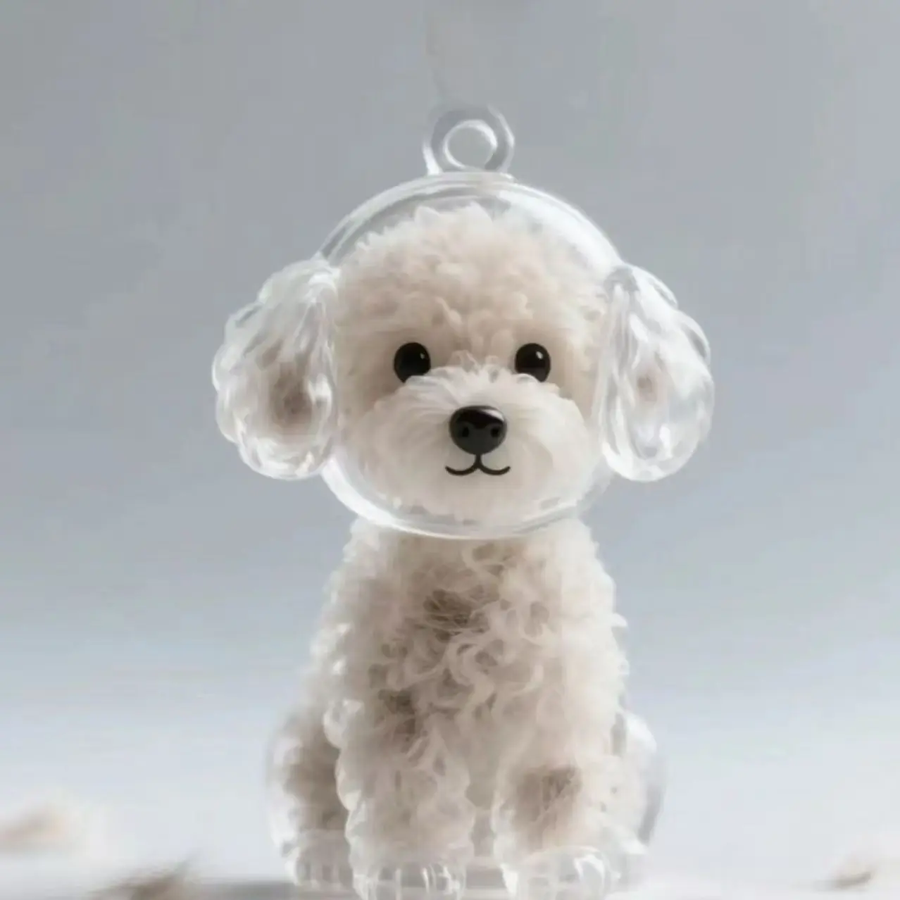 Translucent Portable Dog Hair Storage Capsule Keychain, Pet Fur Keepsake Organizer Pendant - Home Organizer Accessory for Convenient Carry