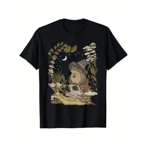 Cottagecore Mushroom Botanical Witchy Frog Goblincore T-Shirt