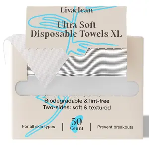 50ct Disposable Skin Towels for Skincare & Makeup Removal