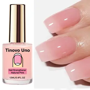 Tinovo Uno Natural Pink Nail Strengthener Oil - Alcohol-Free, Keratin-Based, Long-Lasting, Anti-Breakage & Anti-Snag, Soft & Smooth Finish, Nail Care Essentials | Natural Pink Nail Polish | Smooth Finish Nails, Nail Care Solution