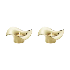 Cobra - Tealight Gold Candle Holder (Set of 2)