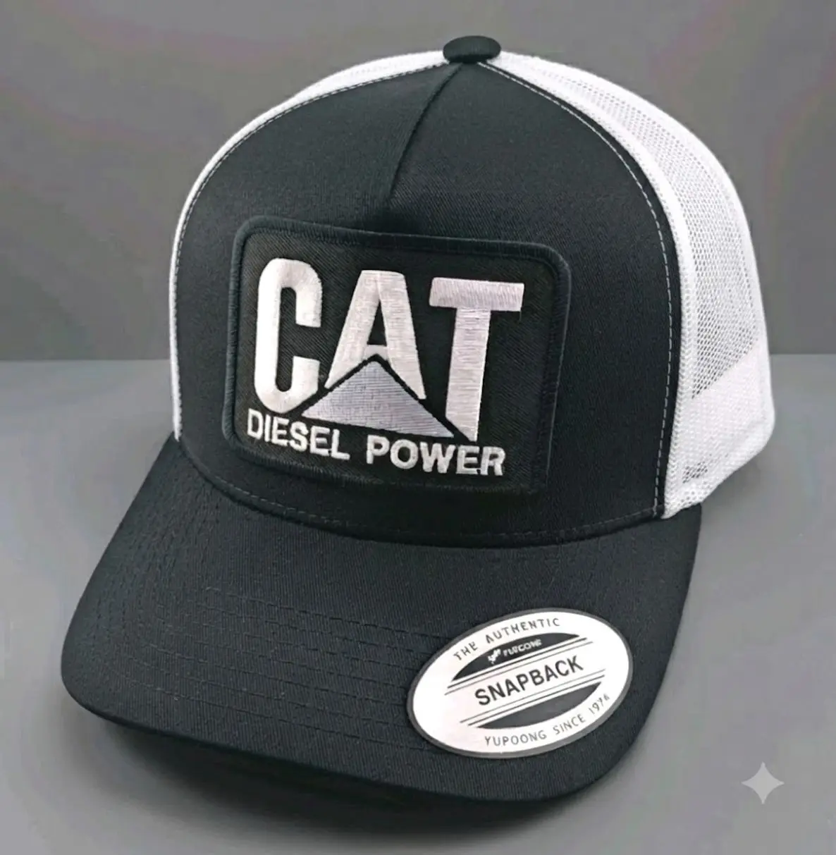 CAT Caterpillar Embroidered Retro Hat Trucker Hat Many Colors Snapback Hat, Unisex Casual Street Style, Gift Idea For Her Him, Unisex Everyday Wear