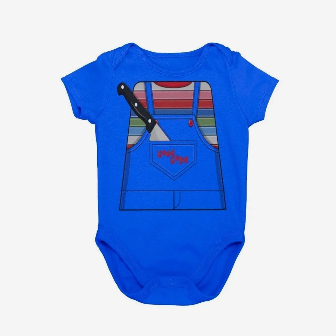 Chuck Horror Legend Baby Halloween Costume Bodysuit | Horror Icon Slasher Baby Cosplay | MNSSHP Costume | Halloween Horror Costume |80s Baby KHH 5PX