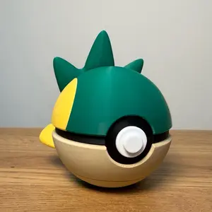 Snivy Ball - Made to Order, High-Quality PLA, 3D Printed Pokeball Figure