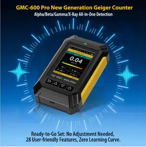 GQ GMC-600 Pro Geiger Counter Radiation Monitor with WiFi, Large LCD Display, and Real-Time Data Logging