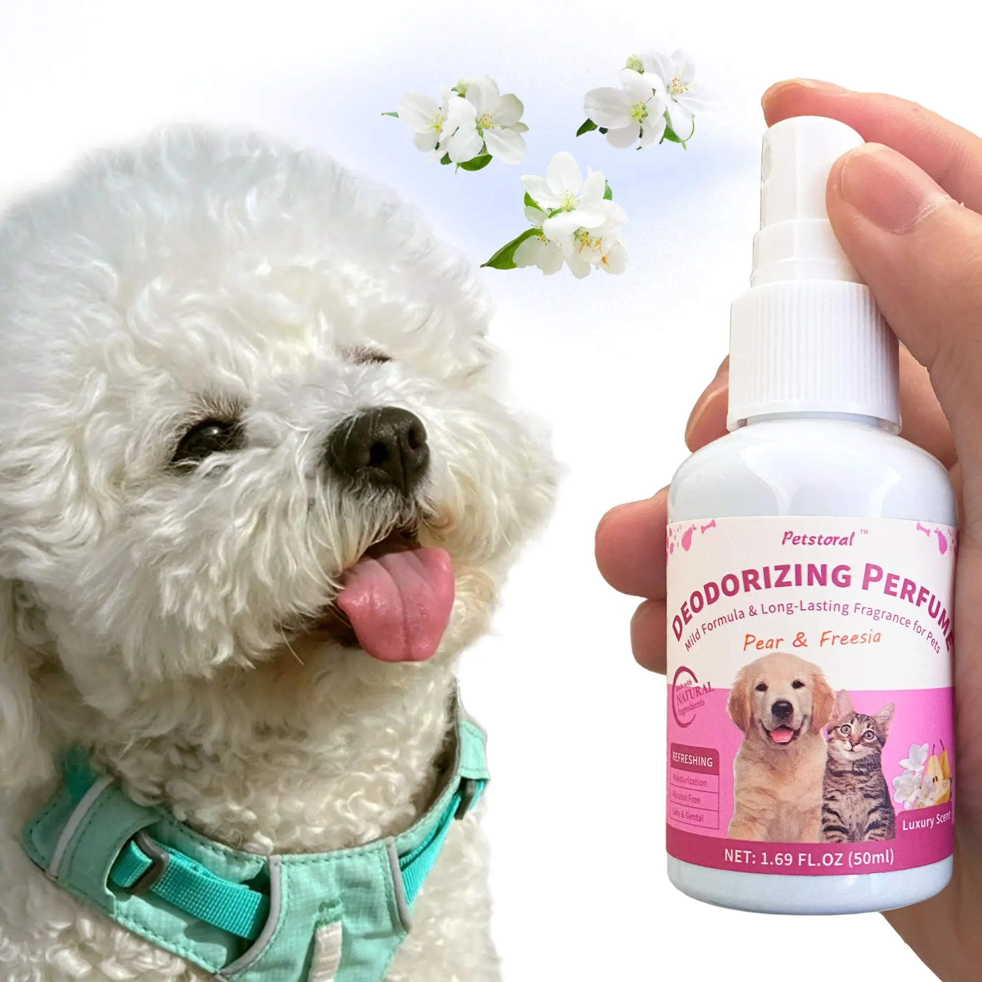 Natural Dog Perfume, Premium Scented Deodorizing Body Spray for Dogs & Cats, Long Lasting Dog Sprays, Pet Supplies, Christmas Gift