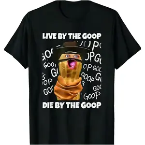 The Burnt Peanut Bungulator Goop Goop Funny Meme T-Shirt – Live by the Goop Graphic Tee, Viral Weird Humor Shirt, 100% Cotton Oversized Unisex Streetwear, Soft Breathable Pre-Shrunk Casual Everyday Wear Gift