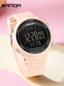 Fashion Digital Watch, Casual Sporty Digital Watch with Luminous Dial & Alarm Mode, Waterproof Electronic Watch for Men & Women, Digital Quartz Watch