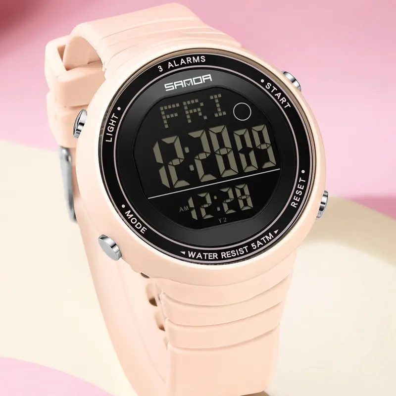 Fashion Digital Watch, Casual Sporty Digital Watch with Luminous Dial & Alarm Mode, Waterproof Electronic Watch for Men & Women, Quartz Watches