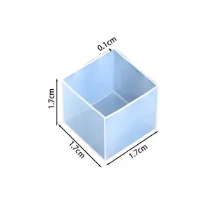 Tool Titan Square 3D Silicone Molds, 15mm-80mm Multi-Size Epoxy Resin Casting Tool for DIY Crafts, Home Decoration
