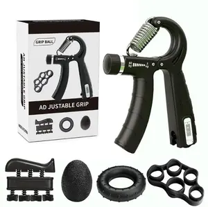 On-the-Go Grip Strengthener Adjustable Hand Trainer for Anytime Forearm Workouts with Resistance and Multiple Accessories for Gym Workouts