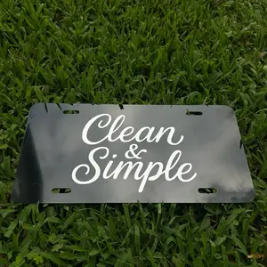 Clean and Simple Front License Plate 12x6 in - Simple Design for Your Needs