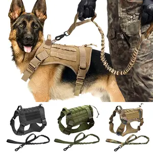 Adjustable Heavy Duty Dog Harness Set, Dog Harness & Retractable Band Dog Leash & Dog Collar & First Aid Bag Kit, Pet Supplies for Training & Walking, No Pull Harness, No Tangle Leash